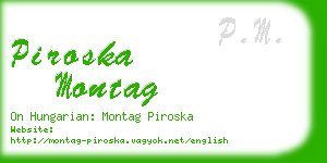 piroska montag business card